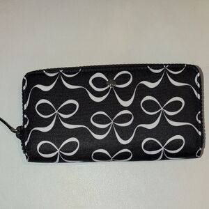 Kate Spade Black and White Bow Pattern Wallet